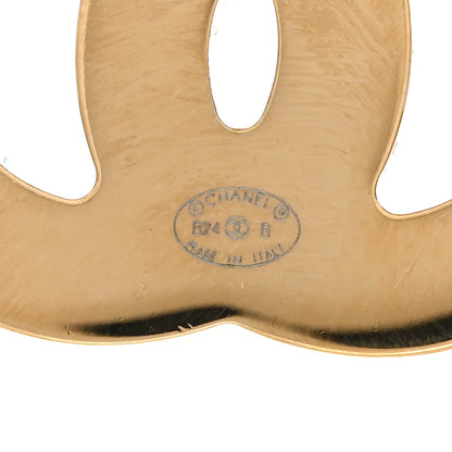 Chanel Metal Enamel CC Earrings Black Gold 4 of 4