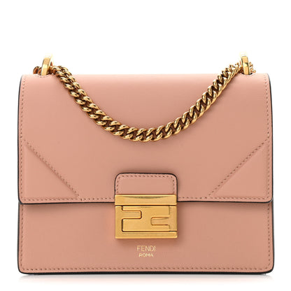Fendi Vitello Grace Matte Small Kan U Shoulder Bag Rosa Bourbon 1 of 9