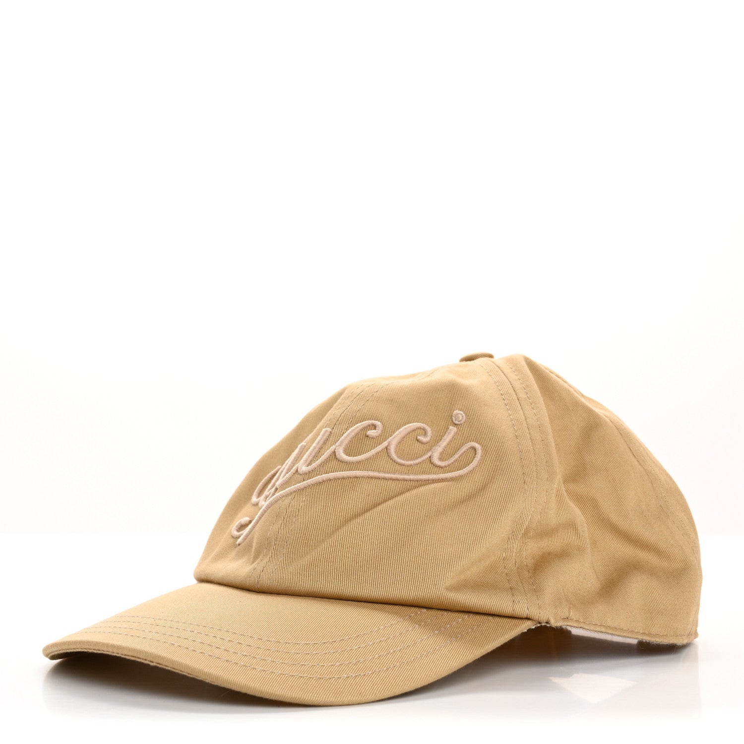 Gucci Cotton Logo Script Baseball Hat L Camel 1697986 – FASHIONPHILE