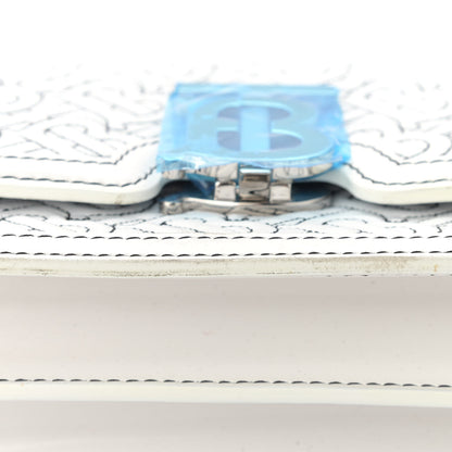 Burberry Calfskin Monogram Embossed Small TB Chain Bag Optic White 12 of 12