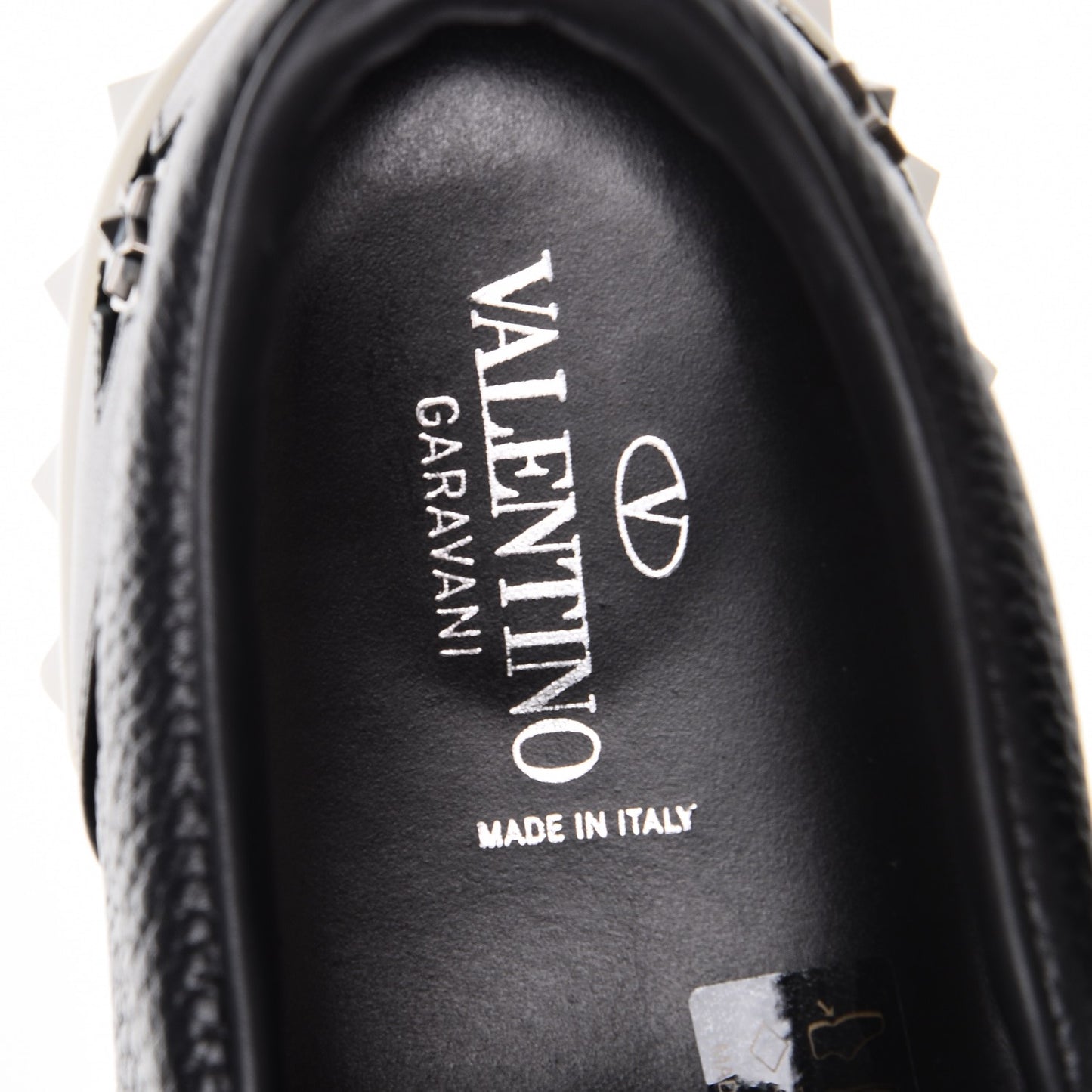 Pebbled Calfskin Star Studded Slip On Sneakers 43.5 Black