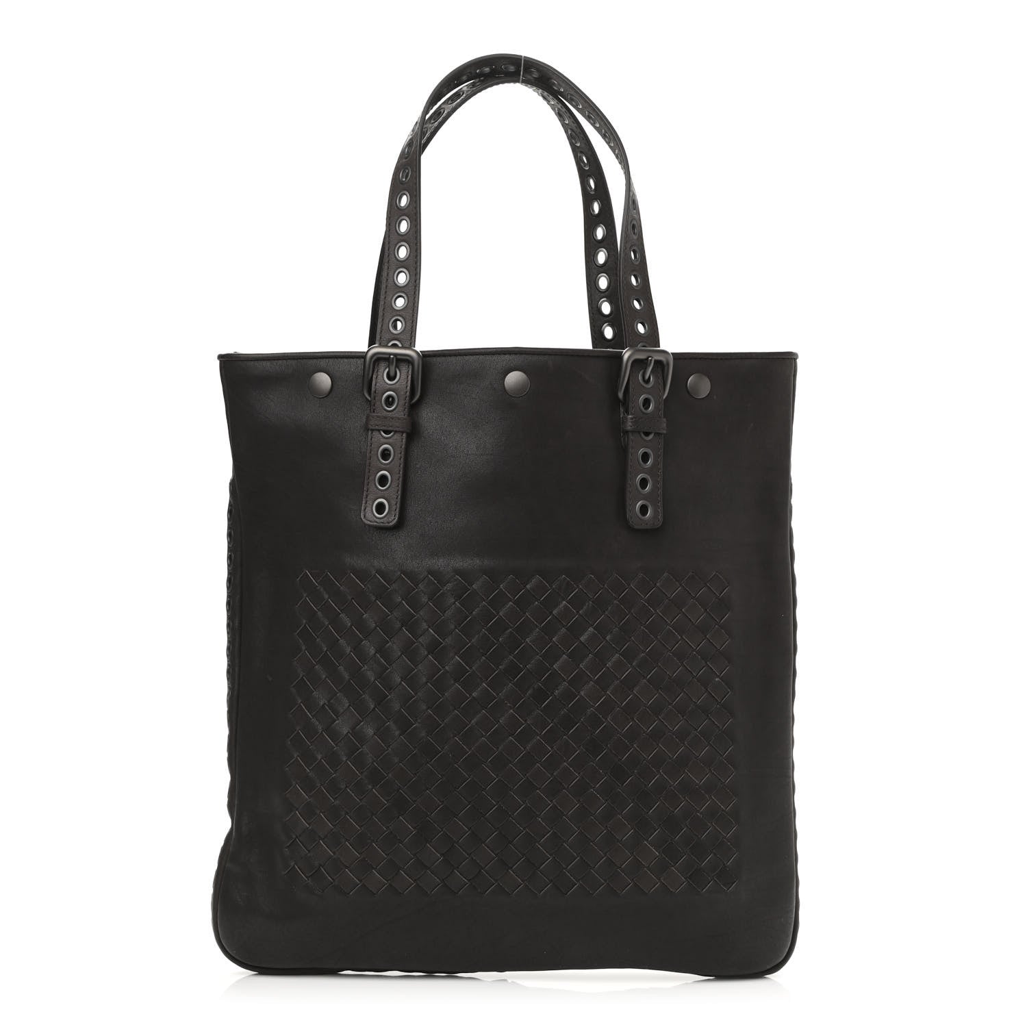 Bottega Veneta Nappa Intrecciato Flat Tote Black 1 of 10
