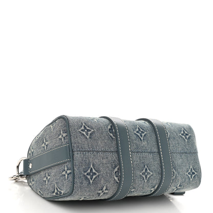Louis Vuitton Monogram Washed Denim Keepall Bandouliere 25 4 of 10