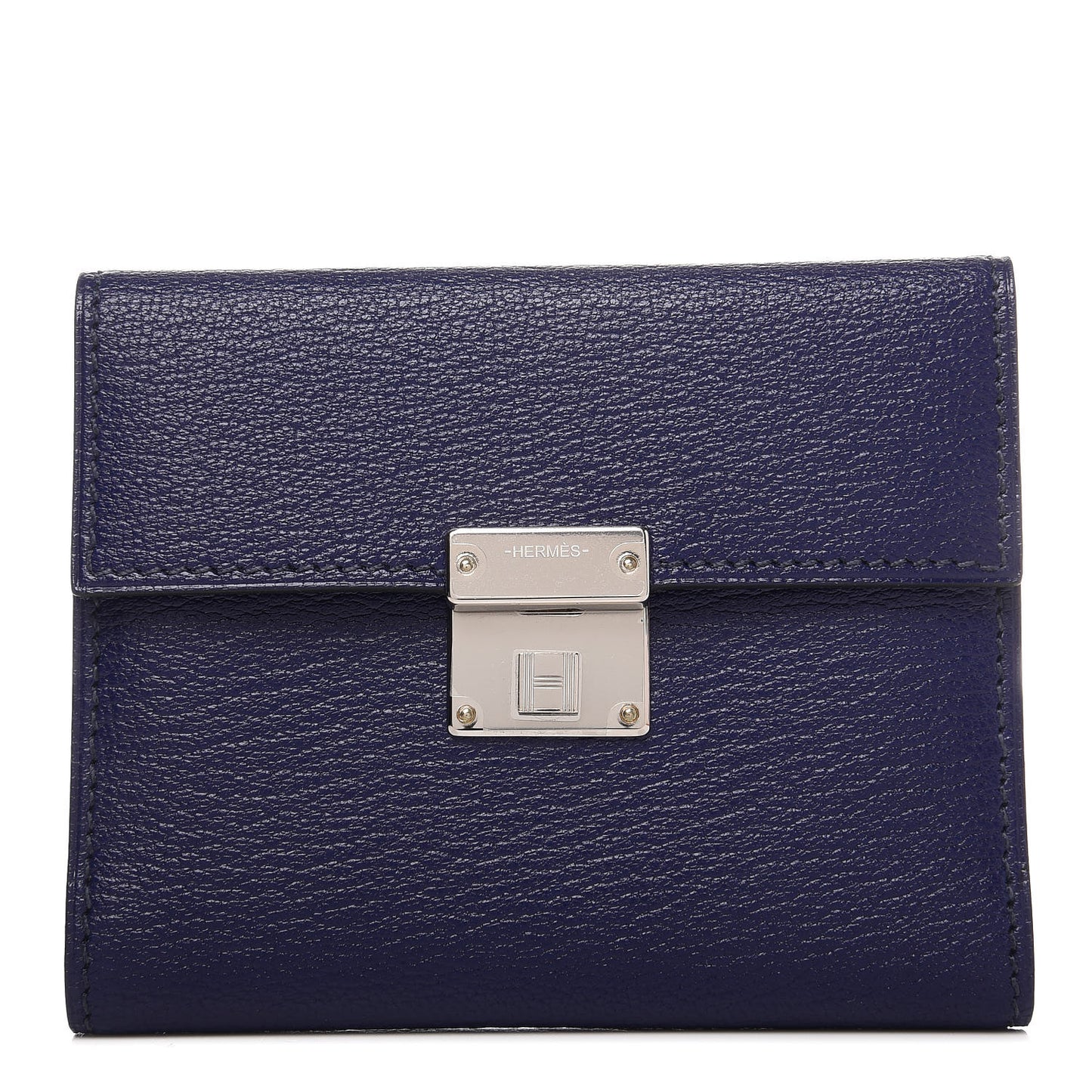 Chevre Mysore Mini Clic Card Holder Bleu Encre