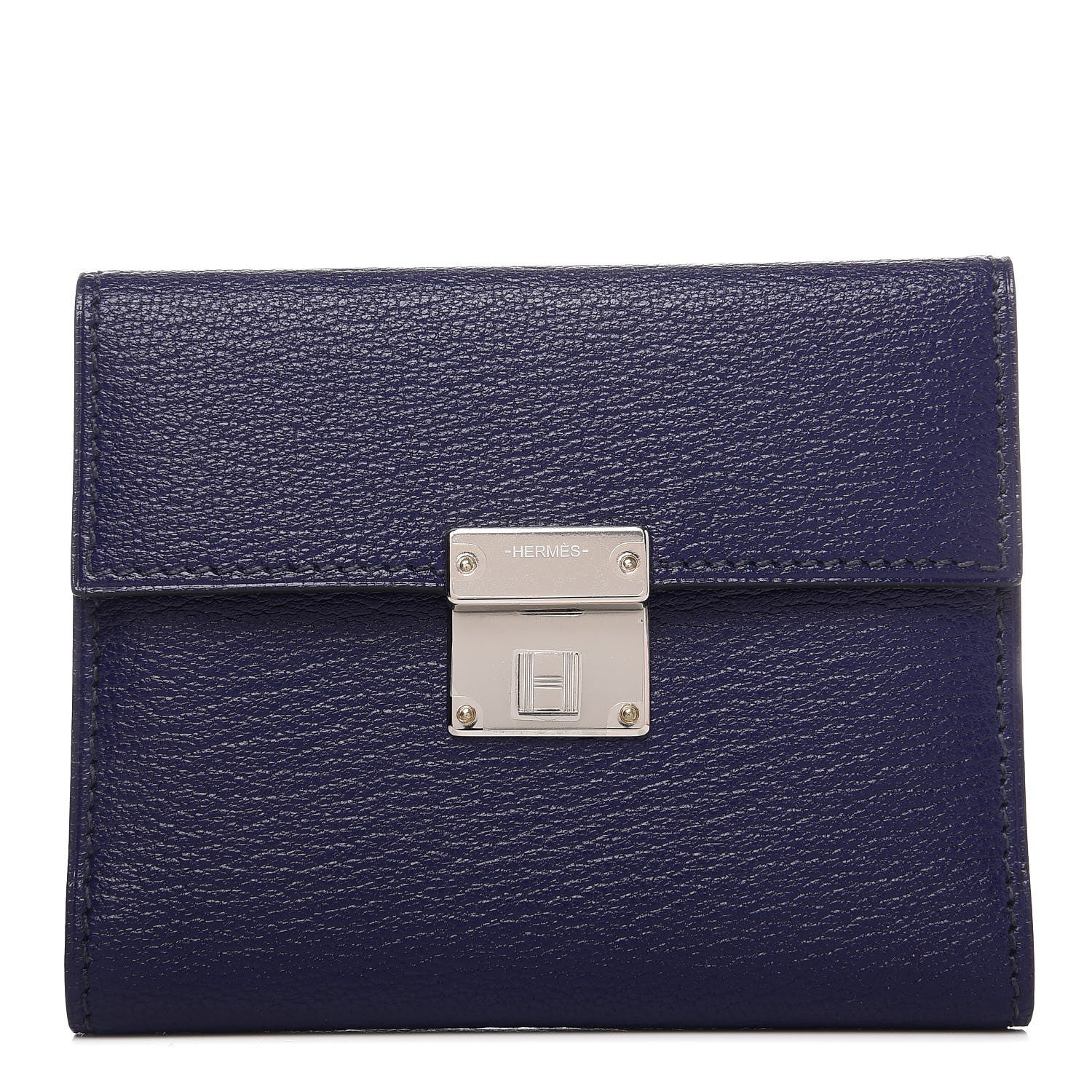 Hermes Chevre Mysore Mini Clic Card Holder Bleu Encre 1 of 11