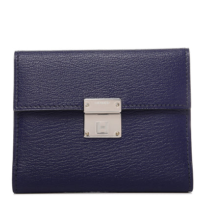 Hermes Chevre Mysore Mini Clic Card Holder Bleu Encre 1 of 11