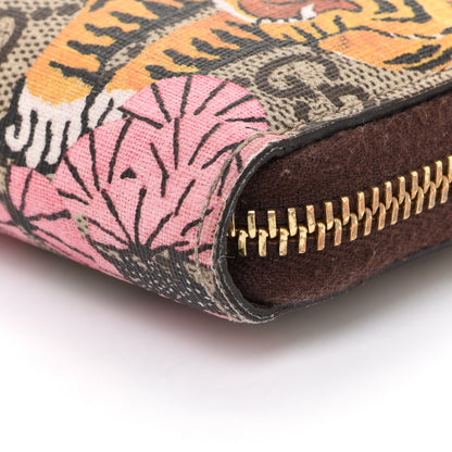 Gucci GG Supreme Monogram Bengal Zip Around Wallet Beige Pink 9 of 12