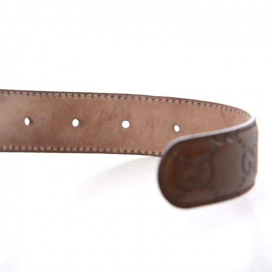 Gucci Guccissima Interlocking G Belt 80 32 Chocolate 9 of 9