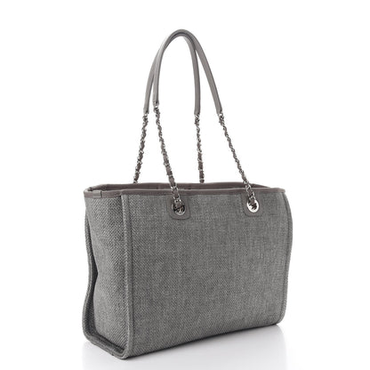 Chanel Canvas Small Deauville Tote Grey 3 of 7