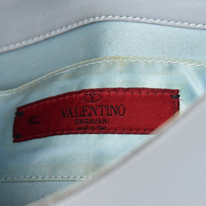 Valentino Garavani Vitello Mini Rockstud Crossbody Saddle Bag Stone 5 of 10