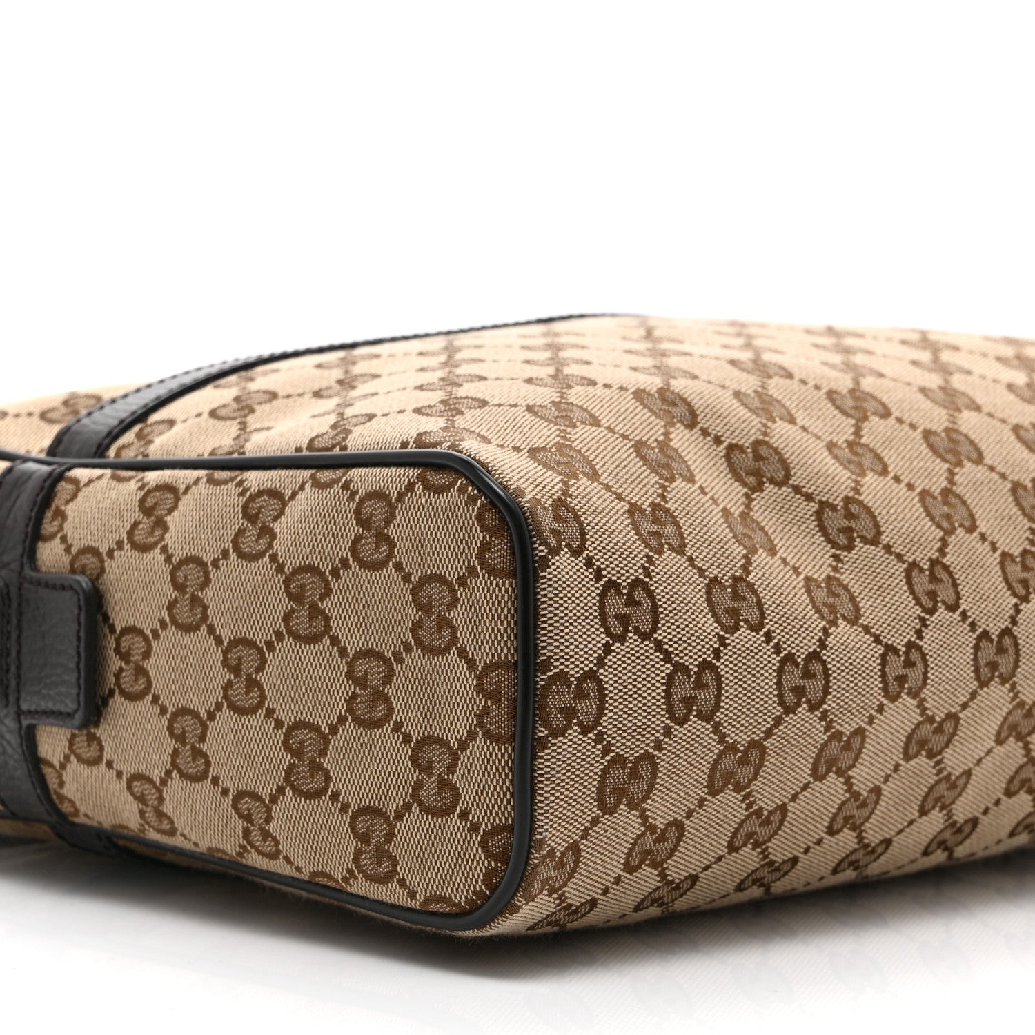 Gucci Monogram Dollar Calfskin Large Camera Case Beige Ebony Testa di Moro Marrone Scuro 10 of 11