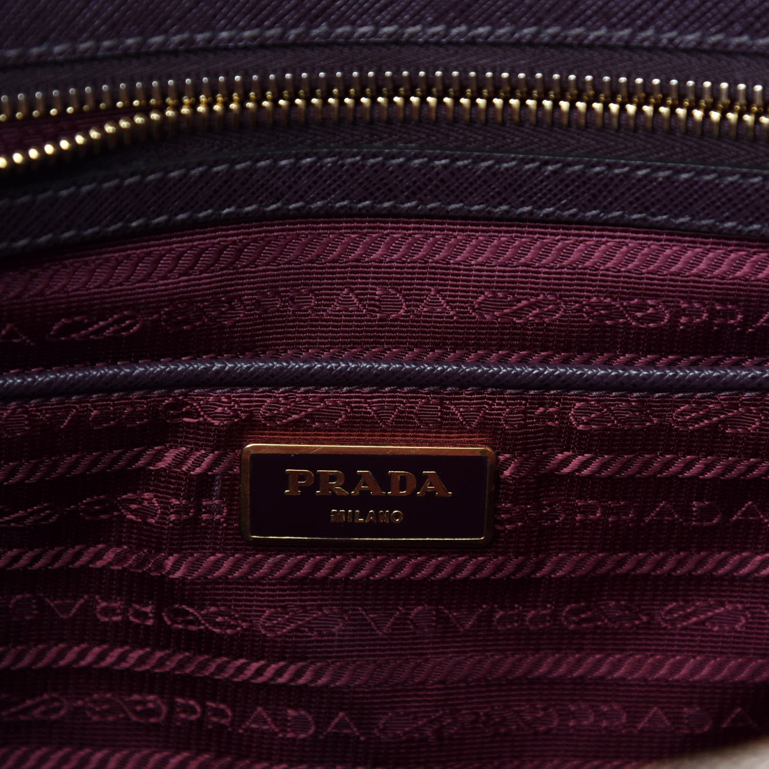 Prada Saffiano Large Galleria Double Zip Tote Granato 8 of 11