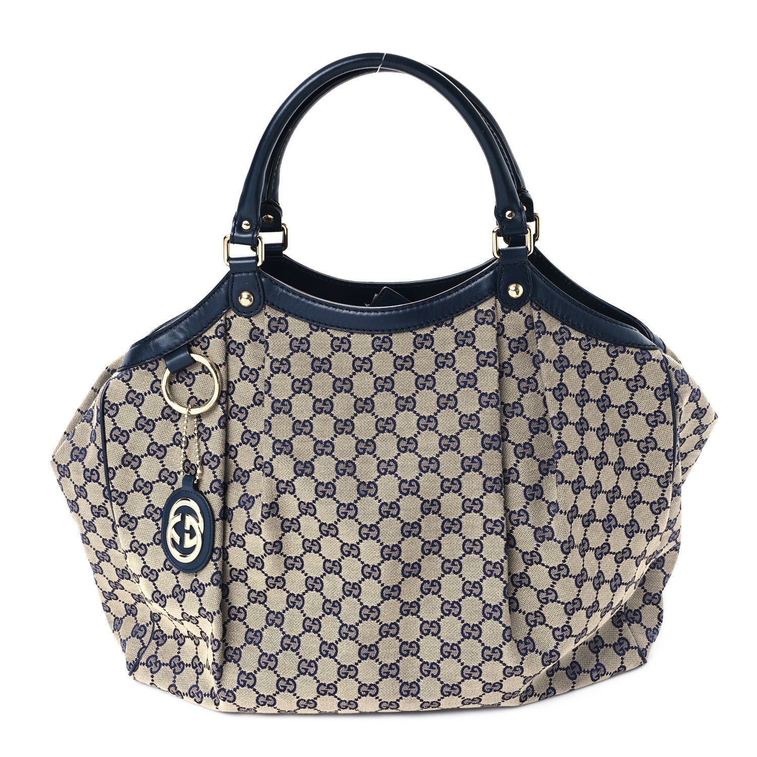 Gucci Monogram Calfskin Large Sukey Tote Beige Blue 1 of 11