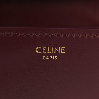 Celine Box Calfskin Small Classic Box Flap Bag Burgundy 6 of 10