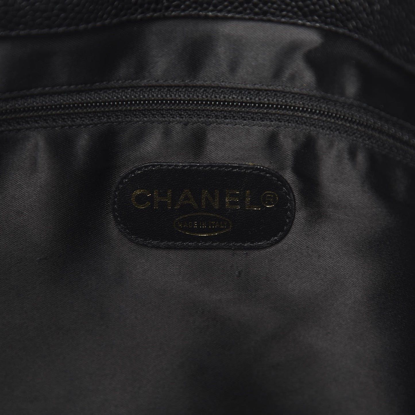 Caviar Large CC Shoulder Bag Black