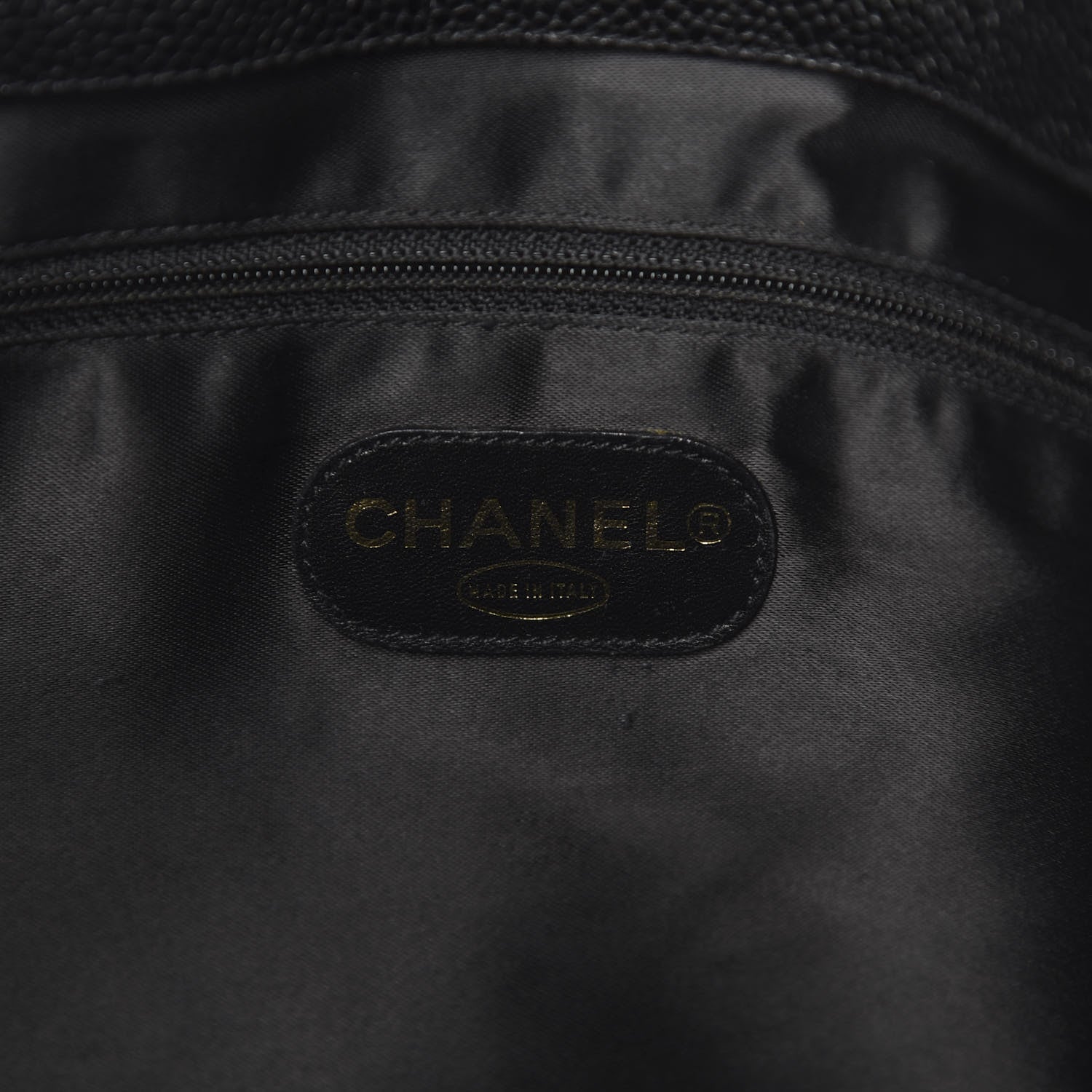Chanel Caviar Large CC Shoulder Bag Black 6 of 10