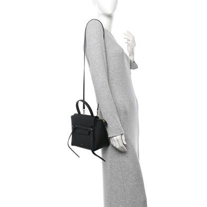 Celine Grained Calfskin Nano Belt Bag Black 2 of 9