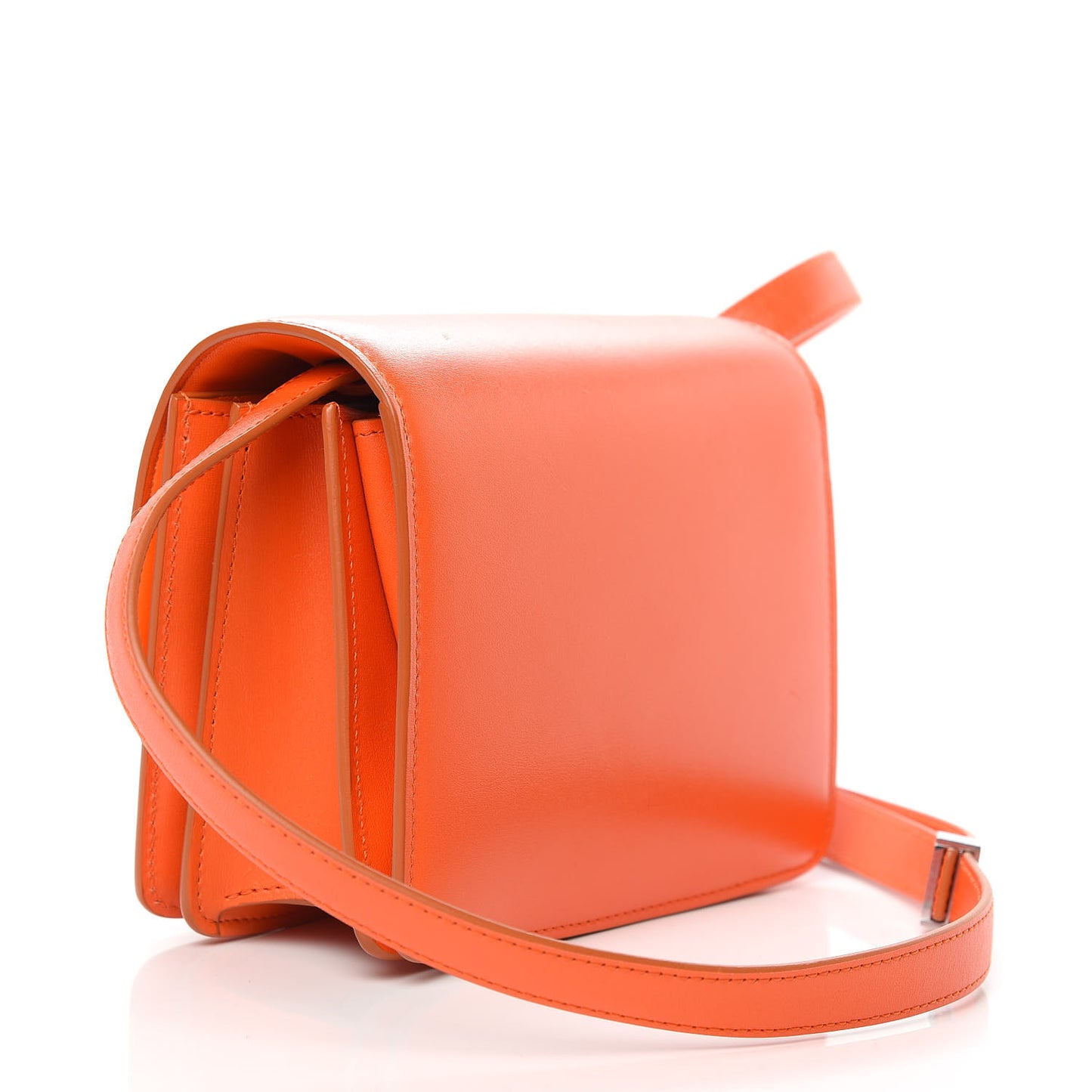 Box Calfskin Small Classic Box Flap Bag Orange