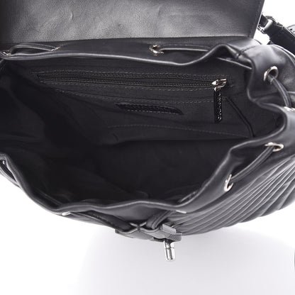 Chanel Calfskin Chevron Quilted Small Urban Spirit Backpack Black 5 of 9
