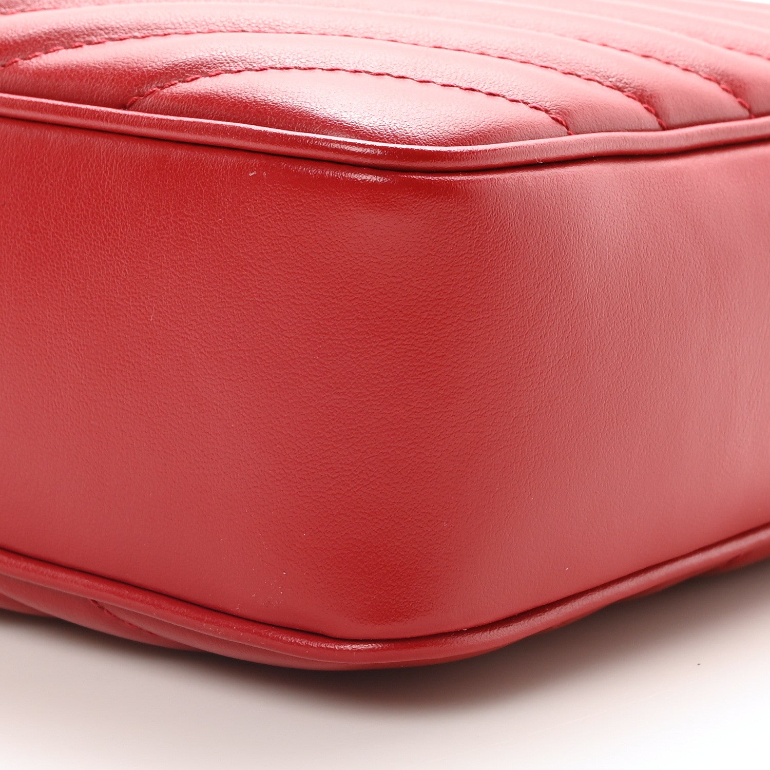 Saint Laurent Calfskin Matelasse Monogram Lou Camera Bag Eros Red 10 of 10