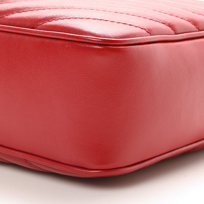 Saint Laurent Calfskin Matelasse Monogram Lou Camera Bag Eros Red 10 of 10