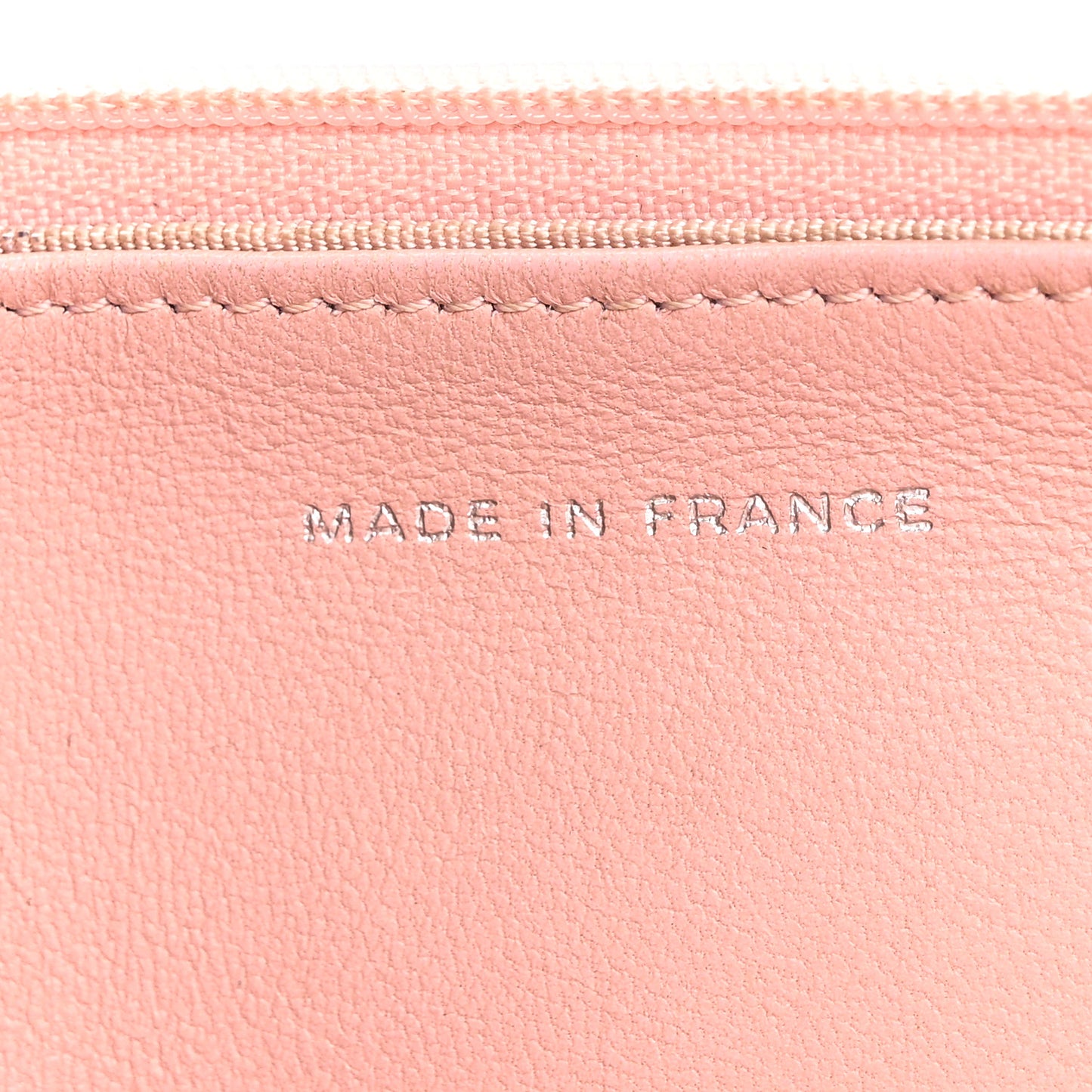 Lambskin Quilted Wallet On Chain WOC Pink