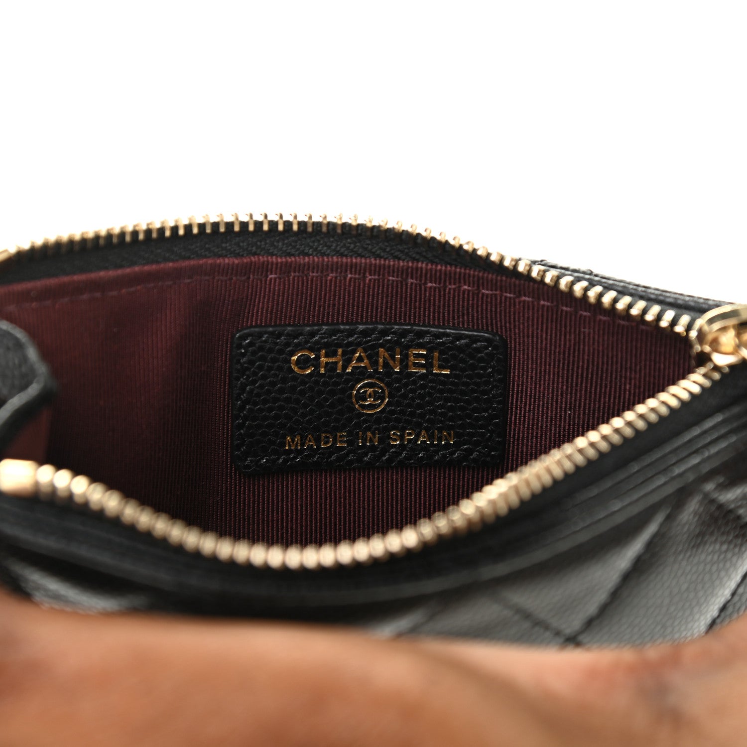 Chanel Caviar Quilted Flap Zip Card Holder Black 6 of 7