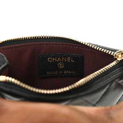Chanel Caviar Quilted Flap Zip Card Holder Black 6 of 7