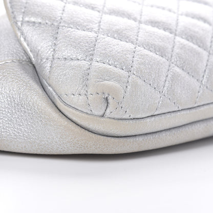 Chanel Metallic Grained Calfskin Quilted Casual Rock Waist Bag Fanny Pack Silver 9 of 18