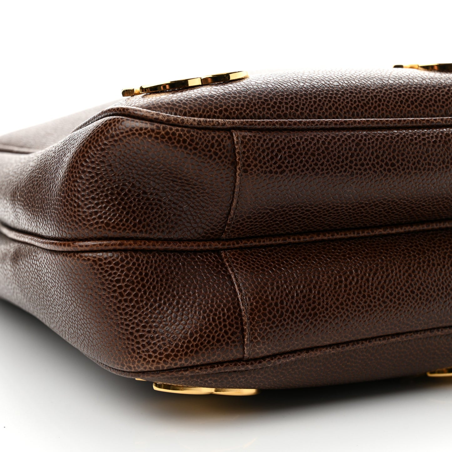 Caviar CC Shoulder Bag Dark Brown