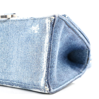 Balenciaga Nappa Denim Printed Small Hourglass Top Handle Bag Denim Blue 10 of 10