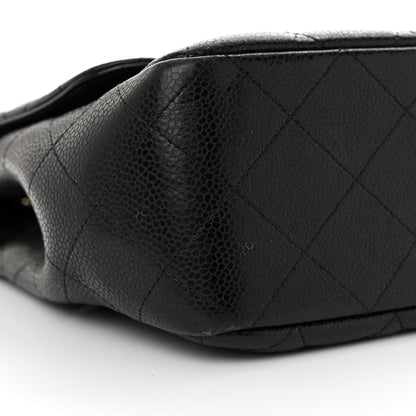 Chanel Caviar Quilted Jumbo Single Flap Black 9 of 13