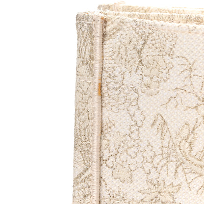 Christian Dior Canvas Embroidered Medium Dioriviera Toile De Jouy Book Tote Gold 13 of 15