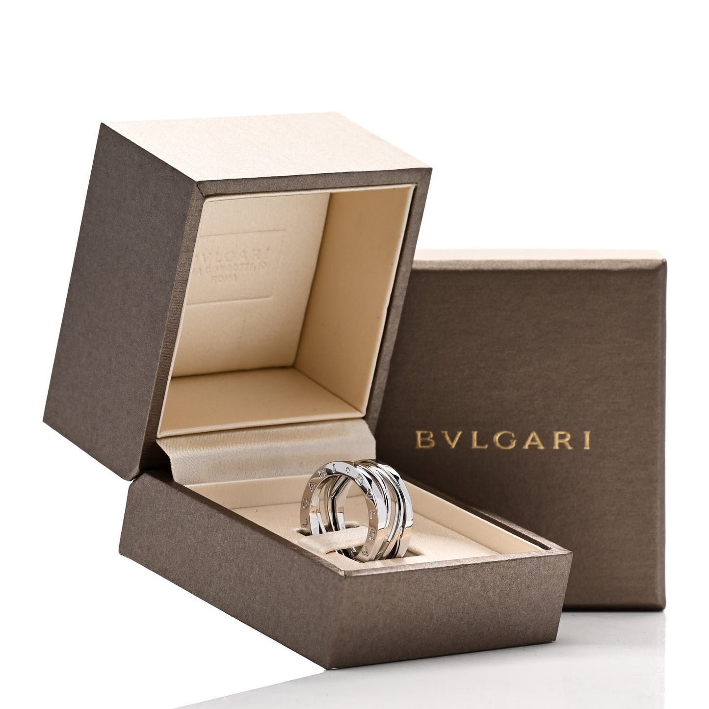 18K White Gold B.Zero1 Legend Three-Band Ring 53 6.25