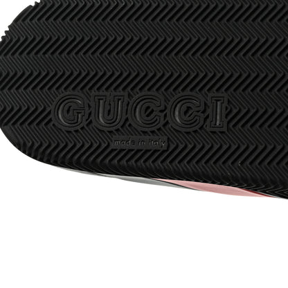 Gucci Rubber Web Womens Criss Cross Slide Sandals 38 Green Red 8 of 9