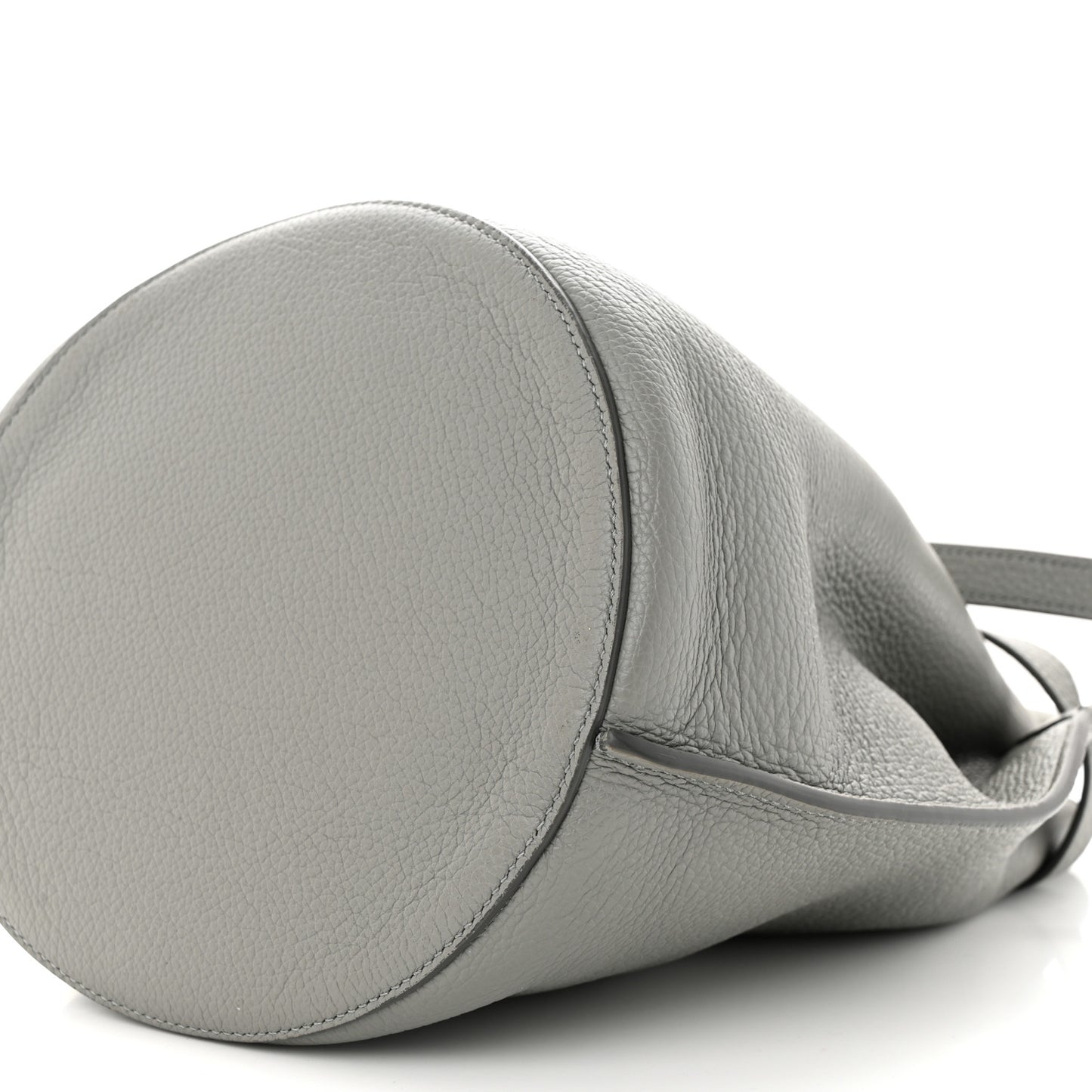 Supple Grained Calfskin Big Bag Bucket Grey