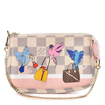 Louis Vuitton Damier Azur 2018 Christmas Animation Mini Pochette Accessories 1 of 8