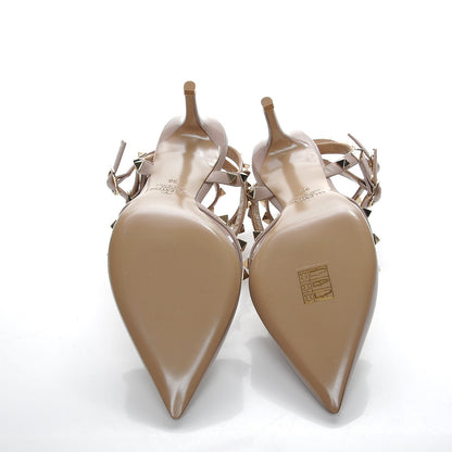Valentino Garavani Patent Rockstud Ankle Strap 65mm Pumps 36 Poudre 5 of 8