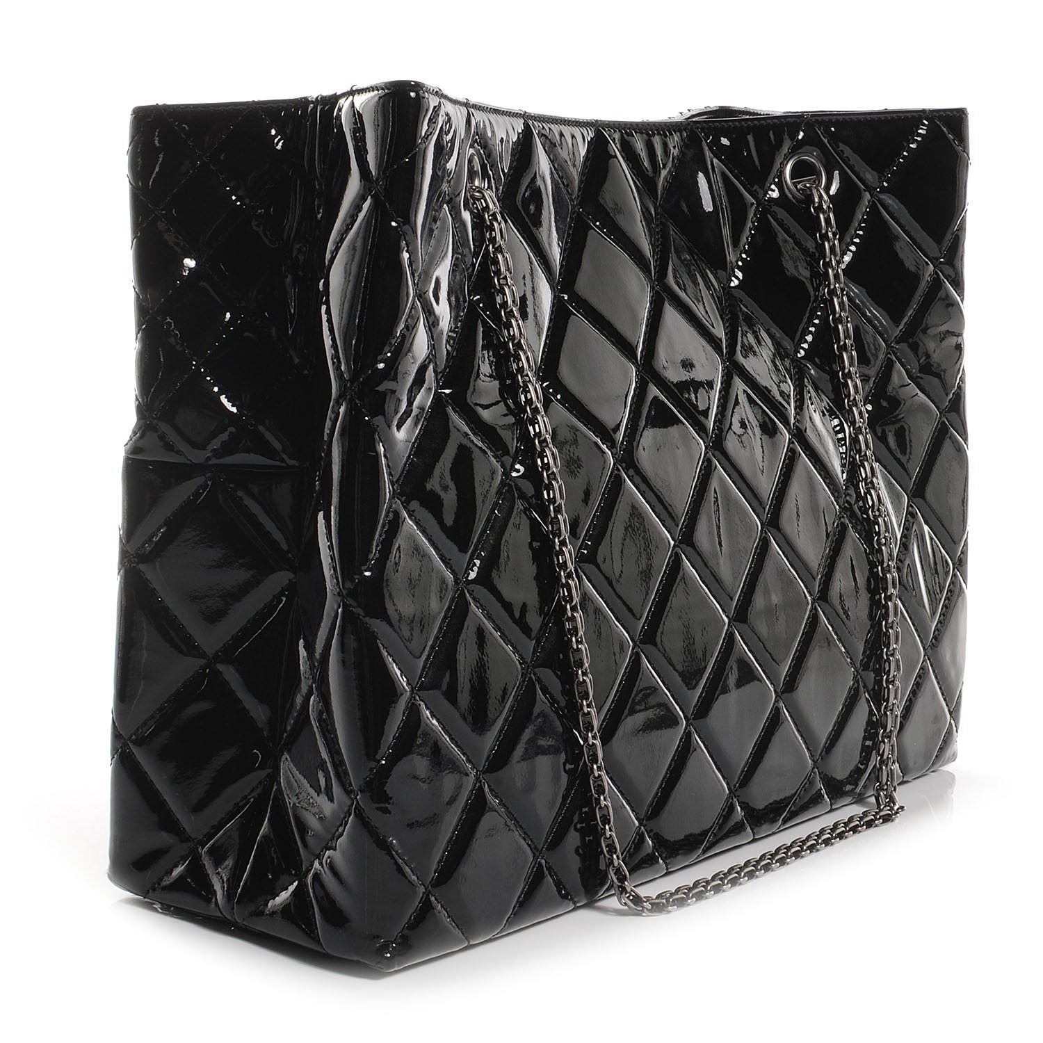 Chanel Patent Quilted Reissue 2.55 Tote Black 3 of 7