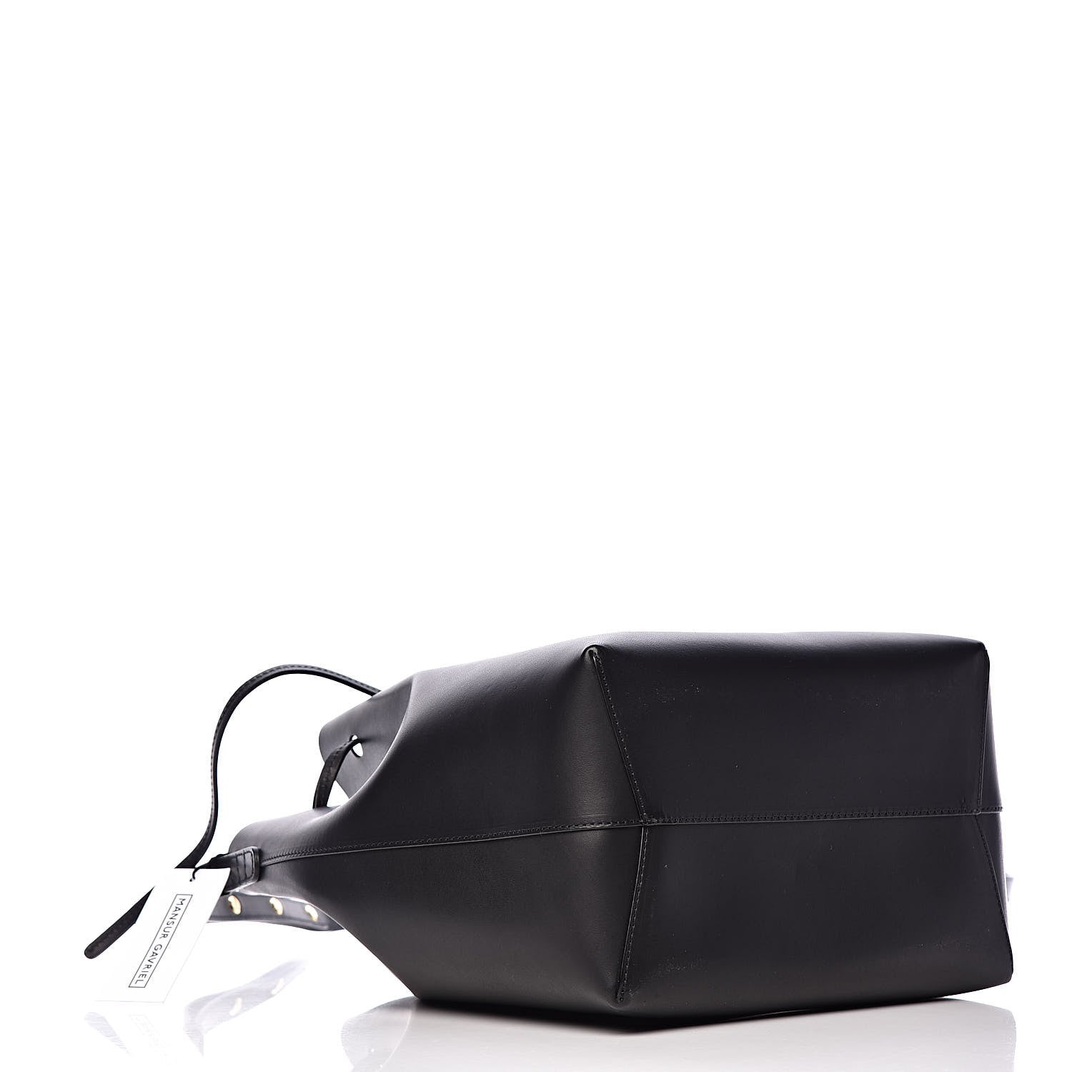 Mansur Gavriel Vegetable Tanned Calfskin Bucket Bag Black Dolly 5 of 9