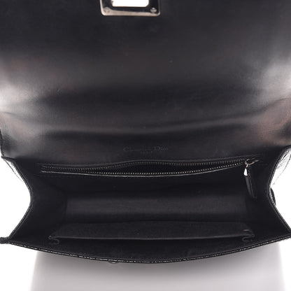 Christian Dior Crackled Deerskin Medium Diorama Flap Bag Black 5 of 16