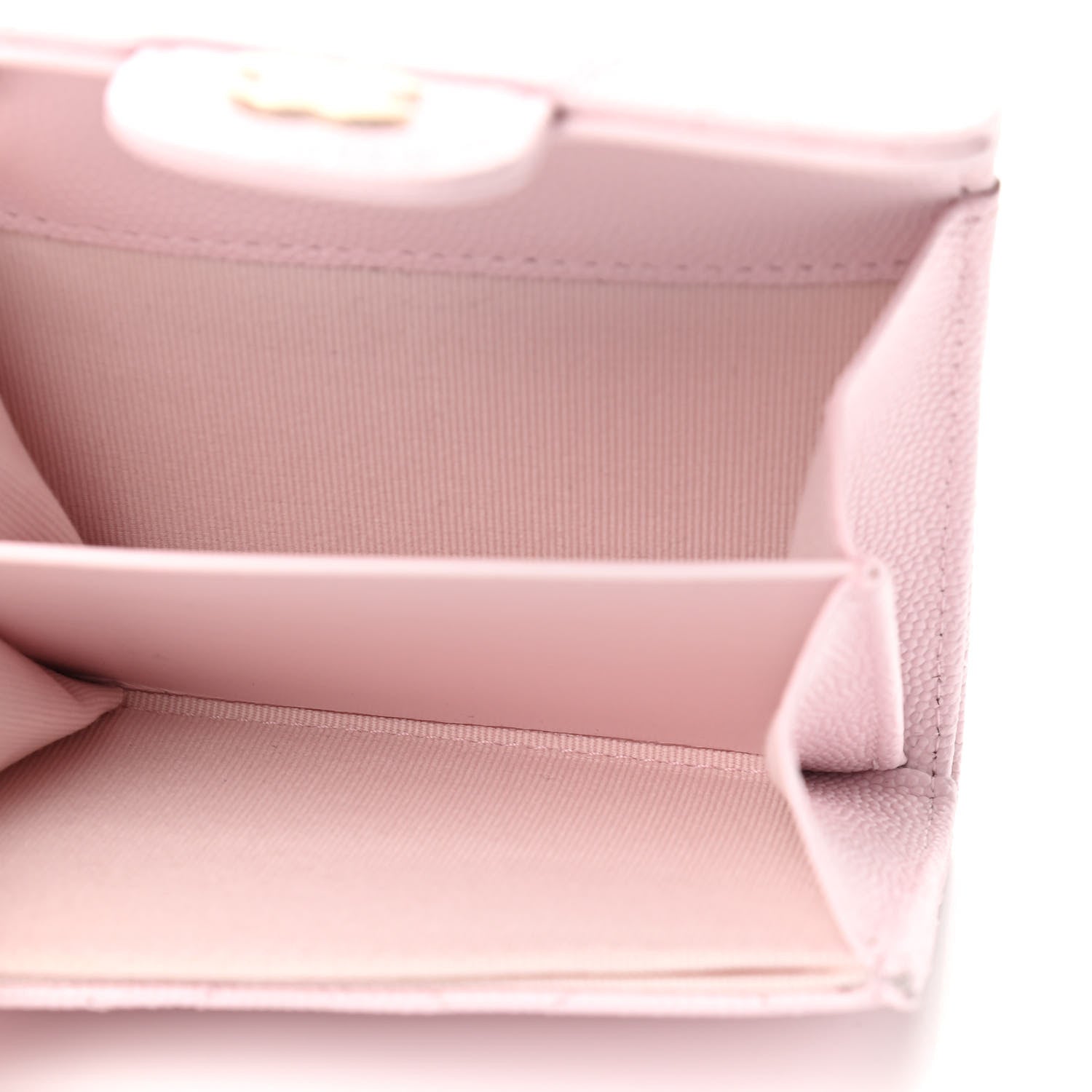 Chanel Caviar Quilted Flap Card Holder Wallet Light Pink 5 of 10