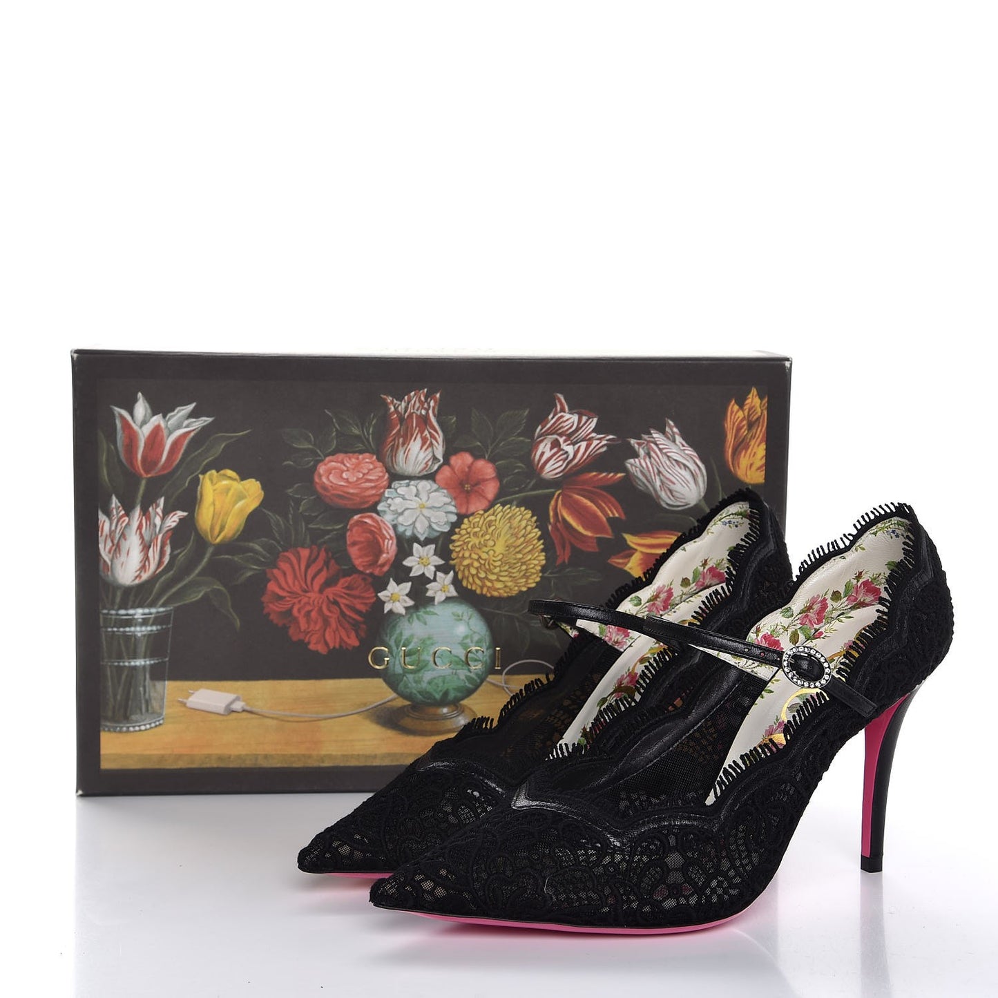 Lace Pizzo Venice Pumps 37.5 Black