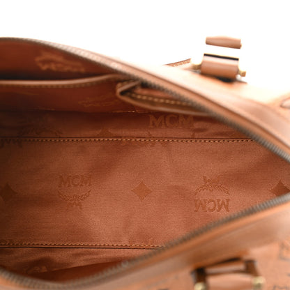 MCM Visetos Satchel Cognac 5 of 10