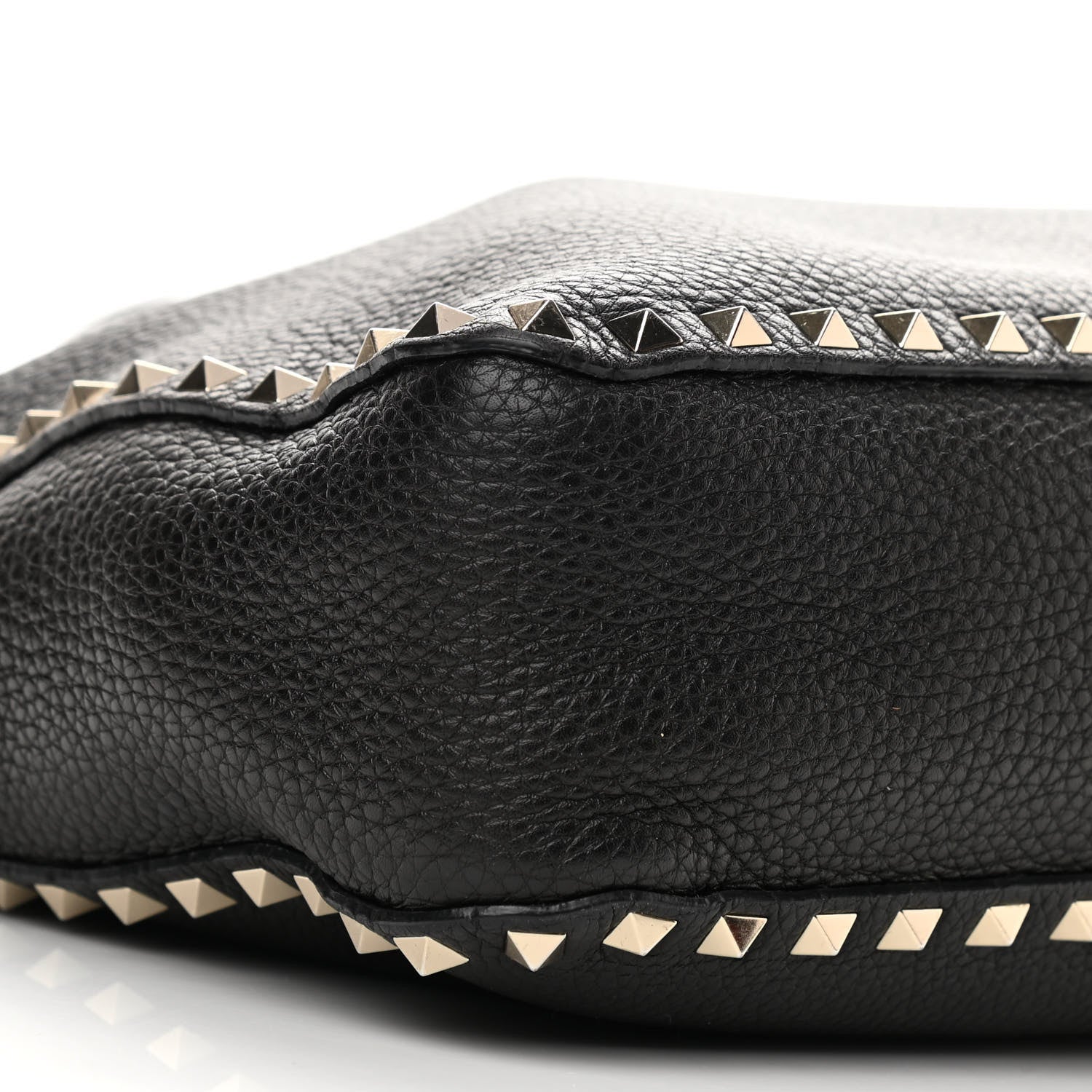 Valentino Garavani Pebbled Calfskin Small Rockstud Flip-Lock Messenger Bag Black 8 of 12
