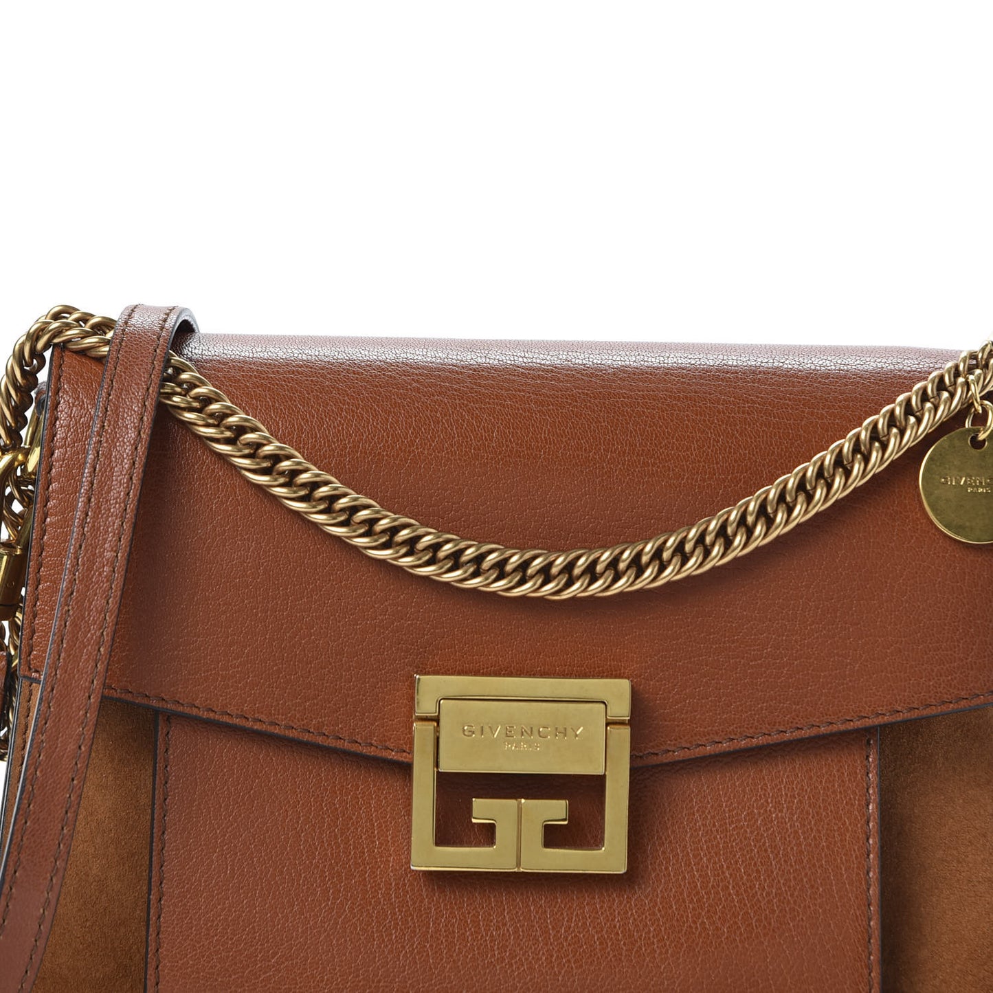 Goatskin Small GV3 Shoulder Bag Chestnut