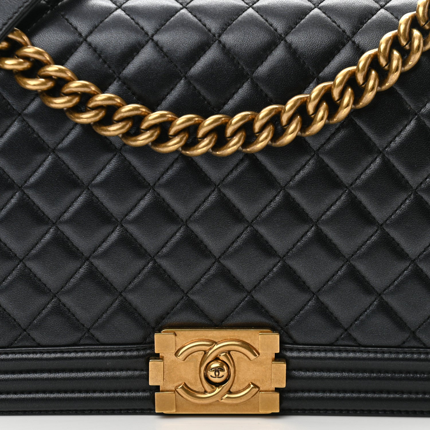 Chanel Lambskin Quilted New Medium Boy Flap Black 8 of 12