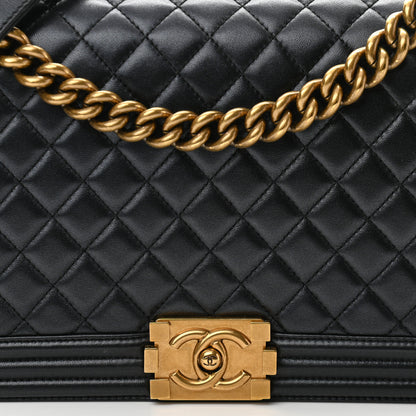 Chanel Lambskin Quilted New Medium Boy Flap Black 8 of 12