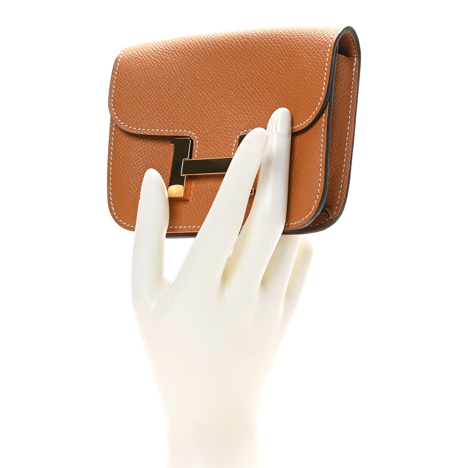 Hermes Epsom Constance Slim Wallet Gold 2 of 9