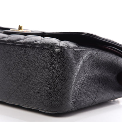 Chanel Caviar Quilted Jumbo Double Flap Black 7 of 11